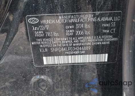 2018 Hyundai Elantra Sel из США, поврежденный, VIN 5NPD84LF0JH246889